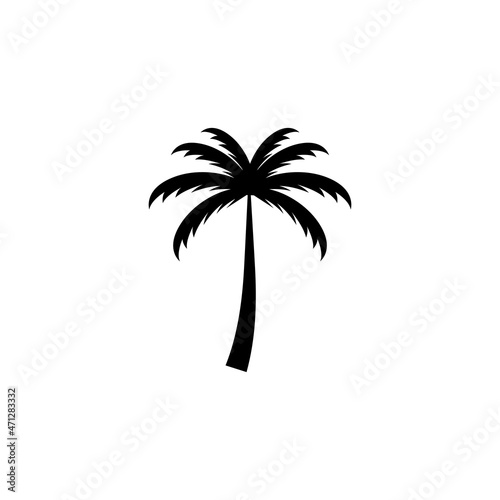 Palm tree summer logo template