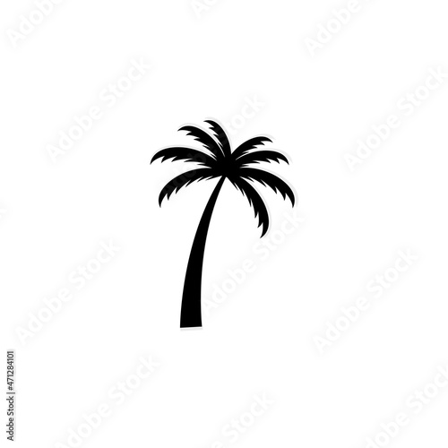 Palm tree summer logo template