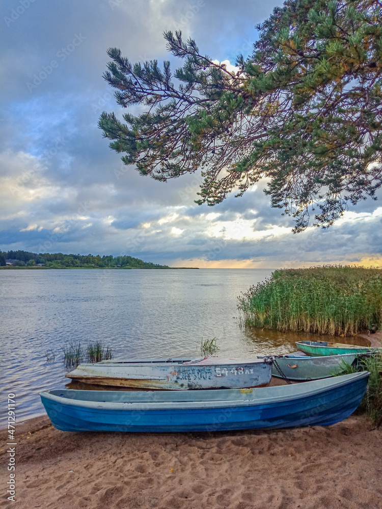 old boats on the shore