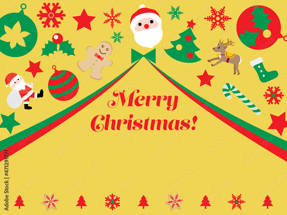 Fototapeta premium クリスマスのフレームデザイン