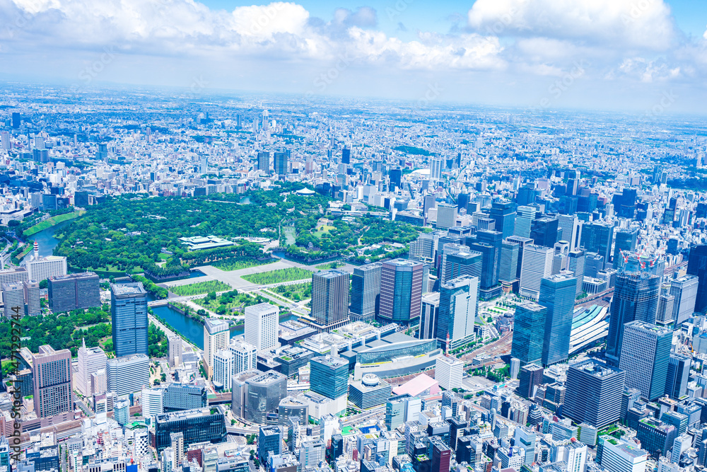 丸の内・空撮写真