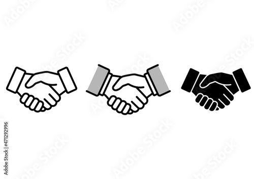 握手のアイコン　handshaking icon