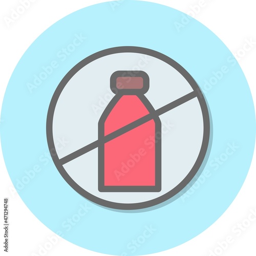 No liquid Line Filled Circle Vector Icon Design