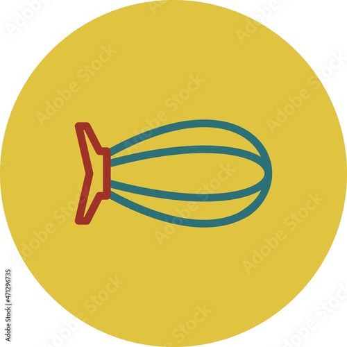 Zeppelin Line Two Color Vector Icon Design