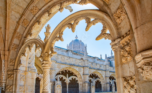 Photography Innenhof Kreuzgang Kloster der Hieronymiten Mosteiro dos Jerónimos Belem Lissabo