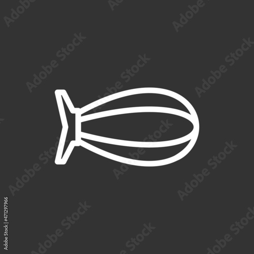 Zeppelin Line Inverted Vector Icon Design