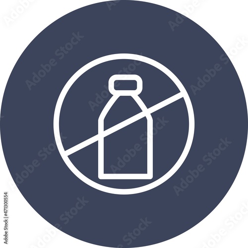 No liquid Line Circle Vector Icon Design