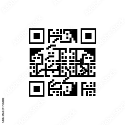 qr code icon, qr code vector symbol