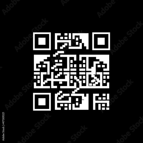 qr code icon, qr code vector symbol