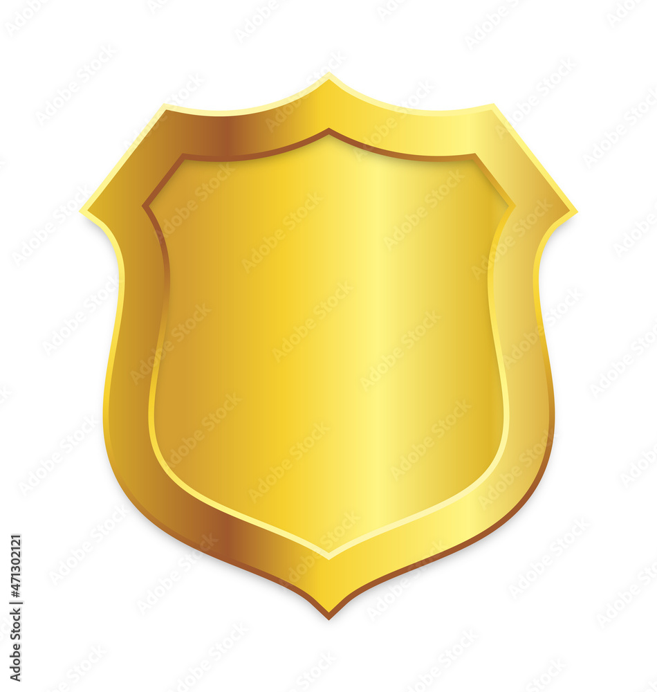 classic shield blank gold