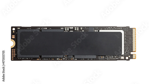 Closeup NVME M2 SSD (Solid State Drive) high performance data storage photo