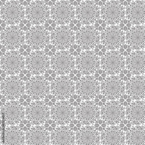 Seamless repeat pattern black and white sketch