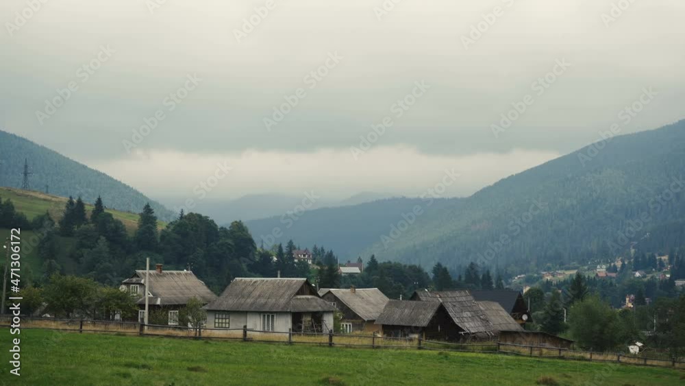 Small village in the mountians. Rural life Small village in the mountians. Rural life