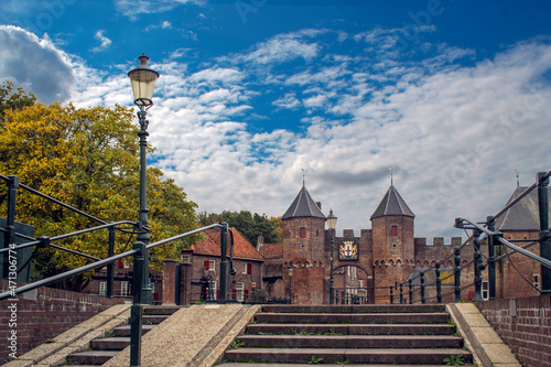 Amersfoort monument near  Koppelpoort Fortress -  a boy with a bag of coal in the Netherlands photo