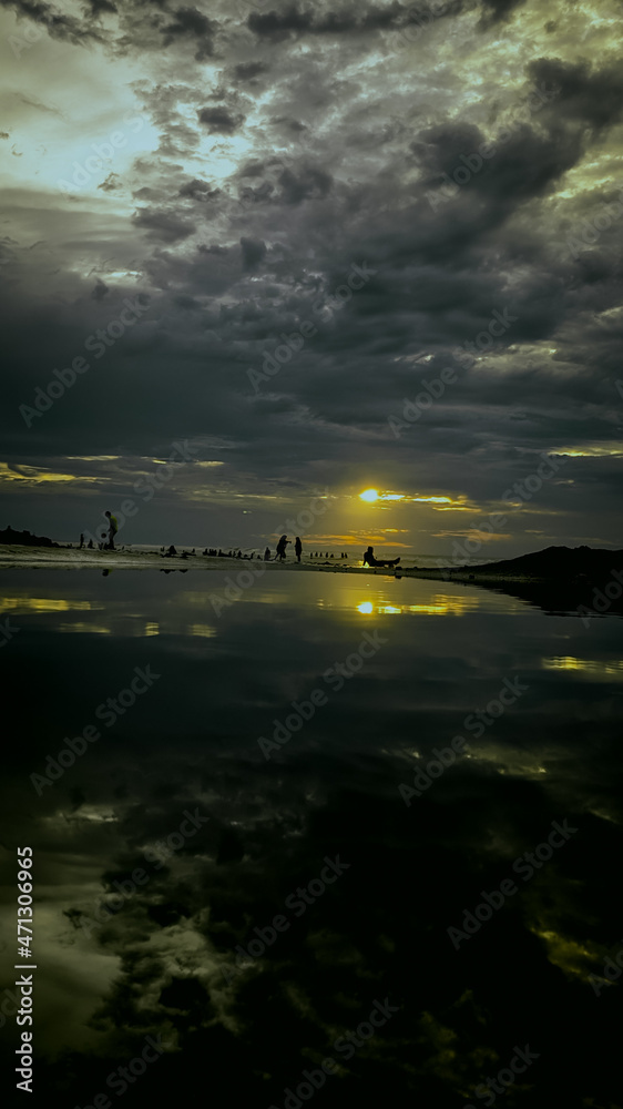 sunset over the sea