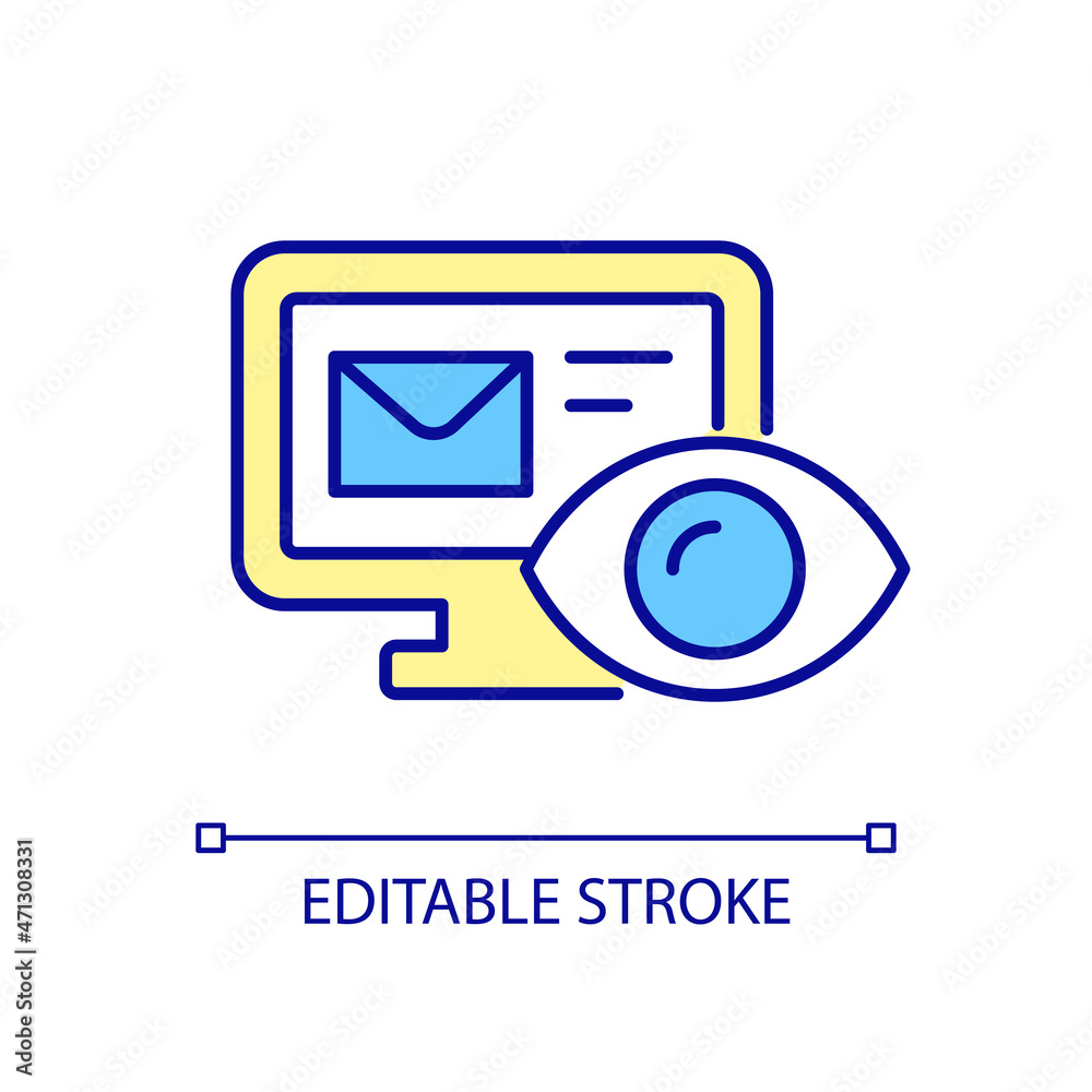 Control email RGB color icon. Computer software tracking and system ...