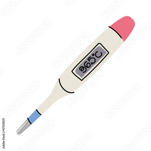 digital thermometer illustration