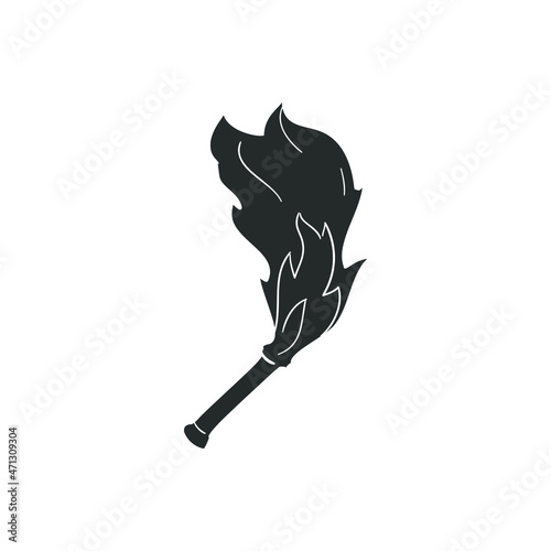 Bengal Icon Silhouette Illustration. Torch Vector Graphic Pictogram Symbol Clip Art. Doodle Sketch Black Sign.