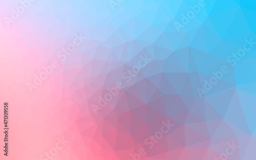 Light Blue, Red vector abstract polygonal texture.