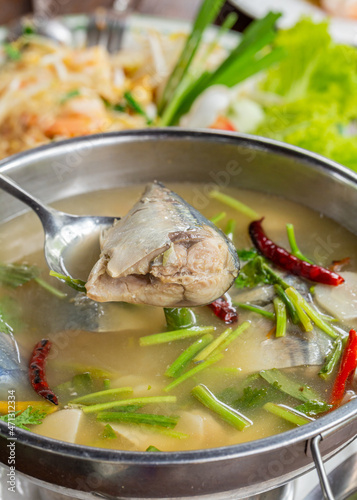 Tom yum Mackerel, Thai Mackerel with Spicy Soup
