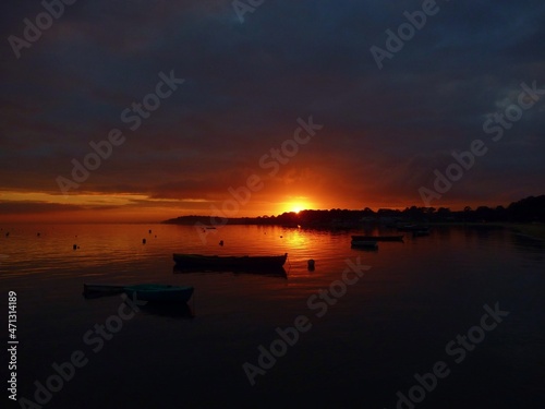 Coucher de soleil sur le bassin d'Arcachon