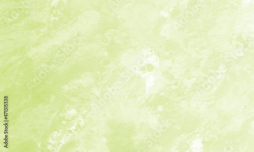 Gouache hand drawn with spring green color