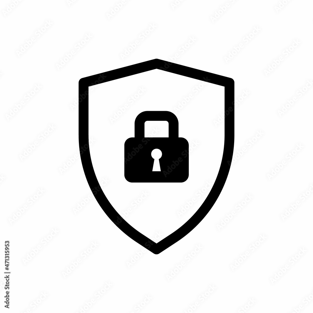 security shield lock vector icon security shield lock vector icon