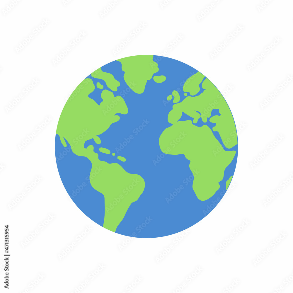planet earth vector icon