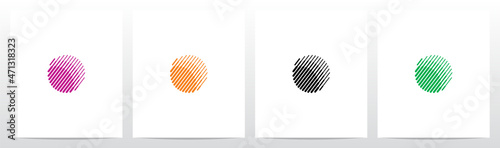 Bold And Thin Diagonal Outlines Letter Logo Design O