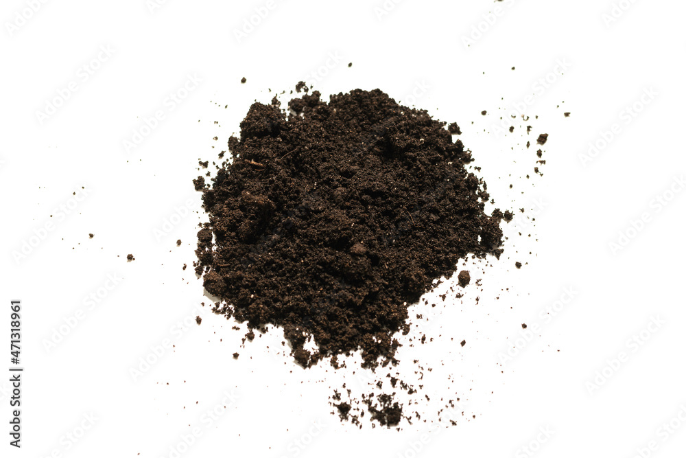 Black land for plant isolated on white background. Black land for plant isolated on white background.