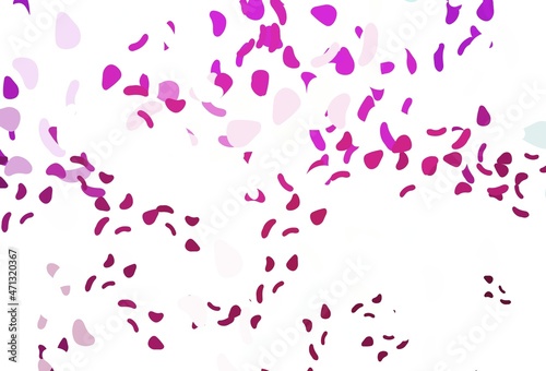 Light pink vector texture with random forms.