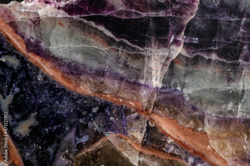 Wallpaper Mural Macro stone mineral Fluorite on a black background Torontodigital.ca