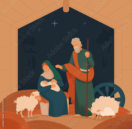 Christ Bible Story Christmas Composition