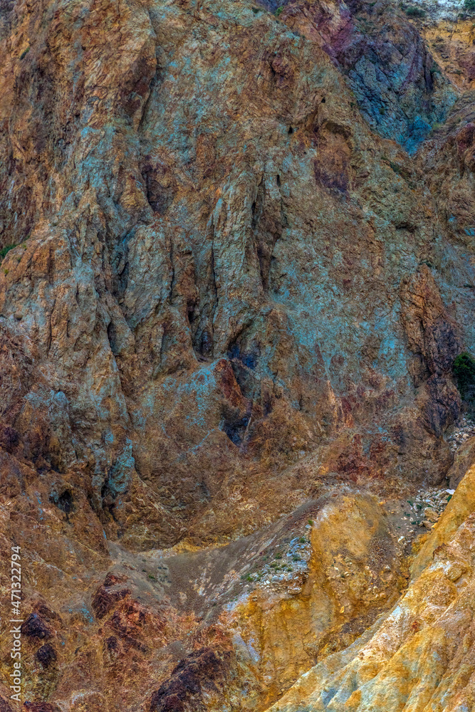 multicolored mountains in Crimea, rocks