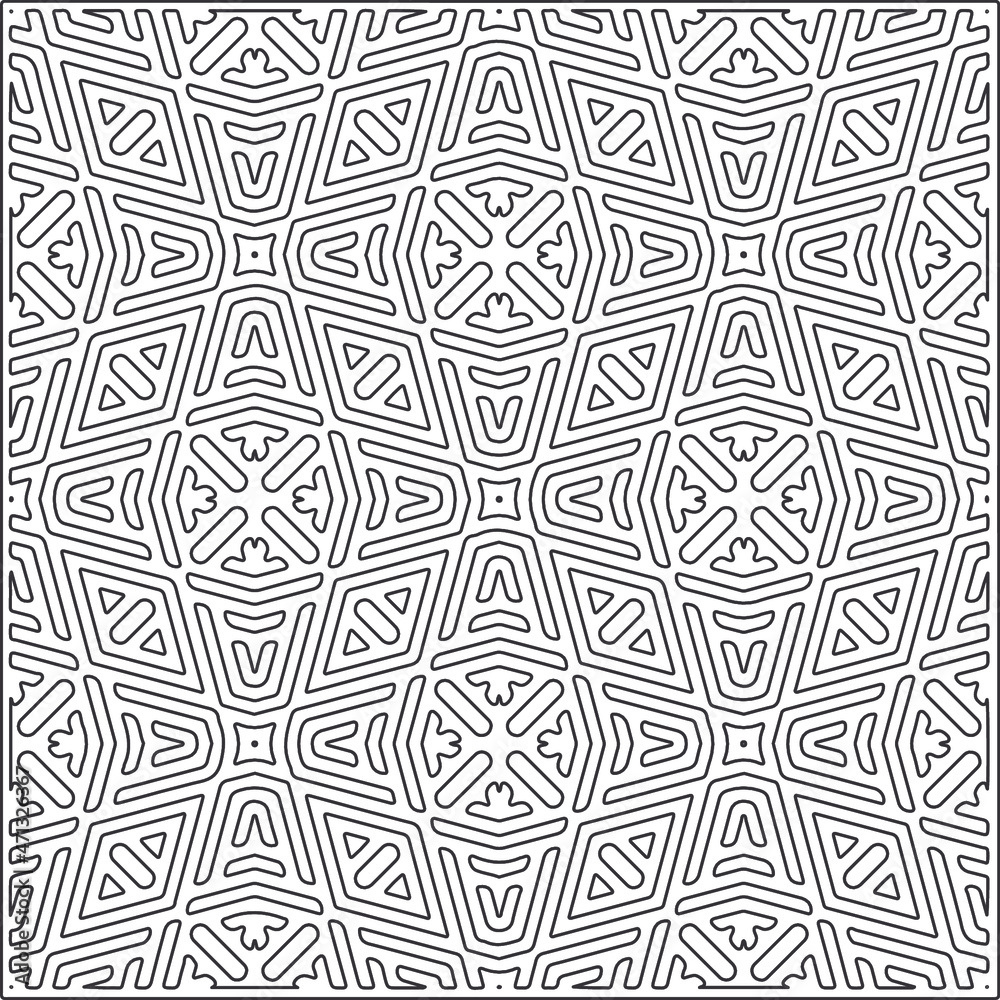 Abstract illustration in Line Art style.Black pattern for wallpapers and backgrounds.
Abstract illustration in Line Art style.Black pattern for wallpapers and backgrounds.