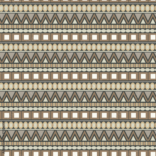Seamless pattern with abstract ancient traditional ornamenton