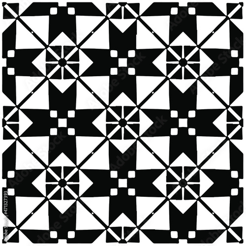  Black and white seamless geometric Pattern for fashion, fabric, apparel dress, textile, background, wallpaper, digital printing.