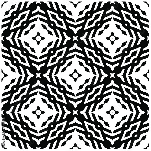 Black and white seamless geometric Pattern for fashion  fabric  apparel dress  textile  background  wallpaper  digital printing.