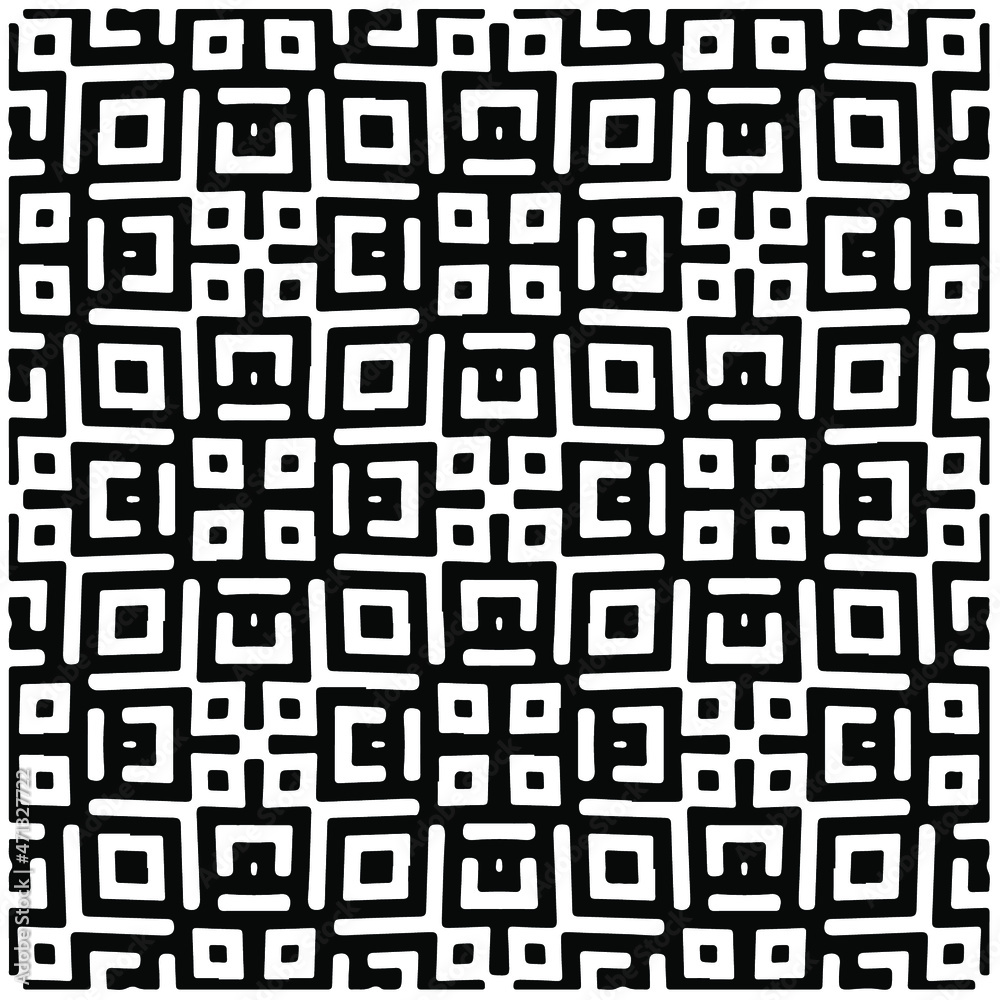  Black and white seamless geometric Pattern  for fashion, fabric, apparel dress, textile, background, wallpaper, digital printing.