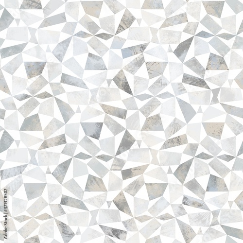 Seamless neutral and white grungy classic abstract surface pattern design for print. High quality illustration. Monochrome earth colored design with white pattern design overlay. Repeat graphic swatch