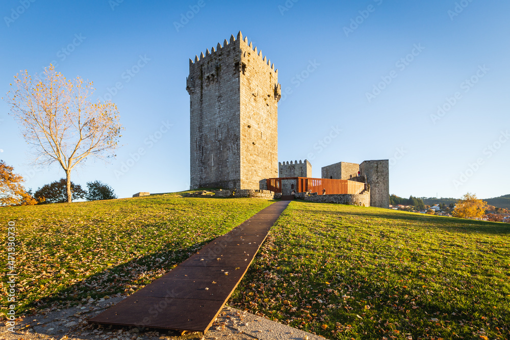 Castle of Montalegre, at sunset, Portugal