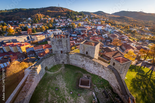 Castle of Montalegre, at sunset, Portugal photo