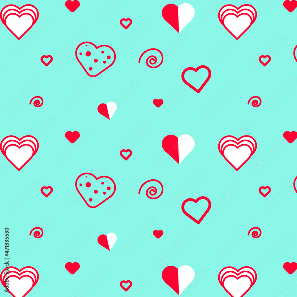 Pattern happy valentine's day, for gift wrapping