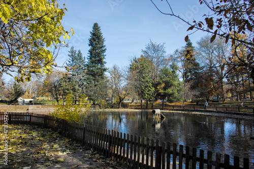 Autumn Landscape of Borisova gradina in city of Sofia, Bulgaria photo