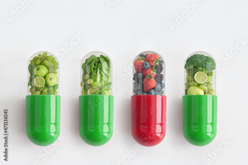 Unique vitamin supplement concept photo