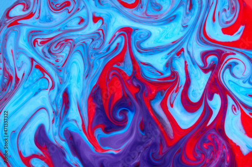 Abstract paint color background. Exoplanet cosmic sea pattern  paint stains. Marbleized effect. Background with abstract swirling paint effect. Liquid acrylic picture with flows and splashes. Mixed