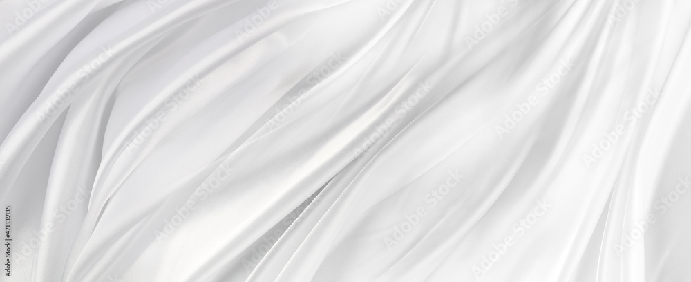 Fototapeta premium White silk fabric lines