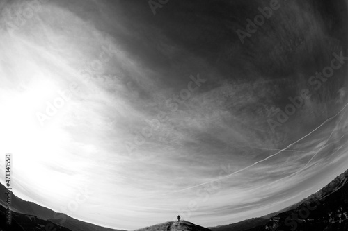 Sunny day on the peak of vette feltrine