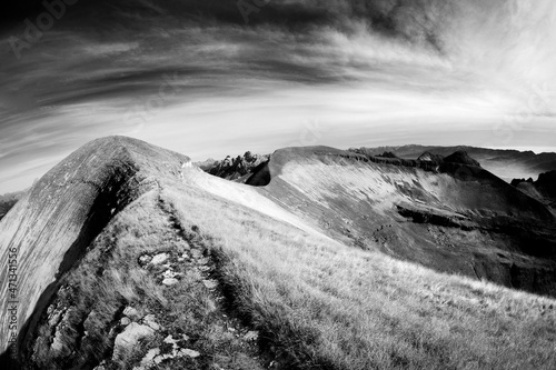 Sunny day on the peak of vette feltrine