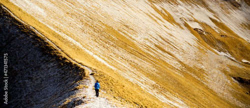 Sunny day on the peak of vette feltrine